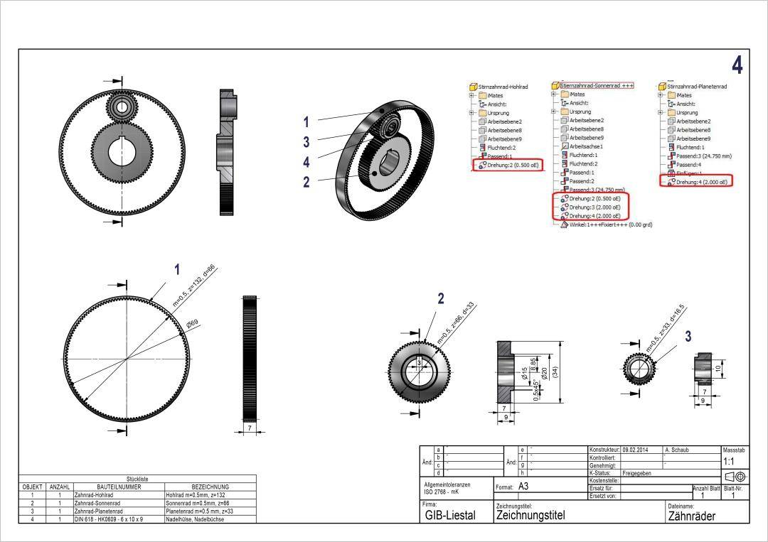 7-Cyl Radial Engine Drawing