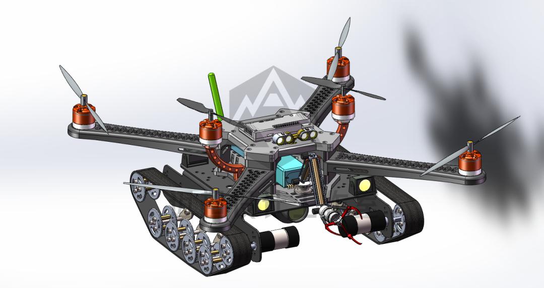 Airframe and landing gear layout of the amphibious drone