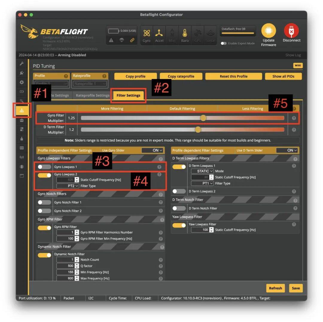 Selecting the LiteWing COM port in Betaflight Configurator with Show All Serial Devices enabled