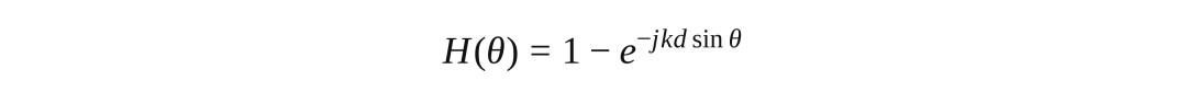 Equation for the response of two omnidirectional microphones subtracted directly