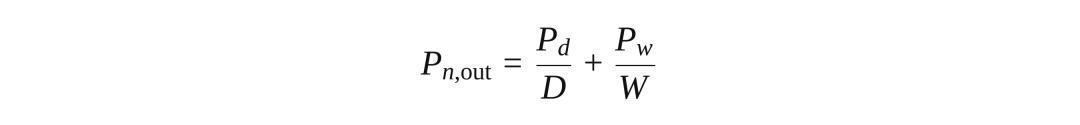 Total output noise power for the differencer with diffuse and independent noise components