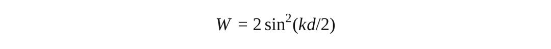 Independent noise gain of the plain differencer as a function of spacing